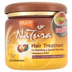 Маска лечения волос с Макадамией от Lolane Natura 250 гр LOLANE NATURA HAIR TREATMENT FOR NOURISHING & DIAMOND SHINE BOOSTER + MACADAMIA BUTTER 250G