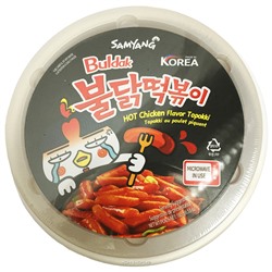 Острые рисовые клецки токпокки со вкусом курицы в соусе бульдак Samyang, Корея, 185 г Акция