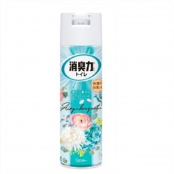 Освежитель воздуха для туалета "SHOSHU RIKI" (аэрозоль для туалета с антибактериальным эффектом «Воздушный букет») 365 мл / 24