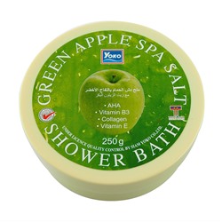 Спа-соль с зеленым яблоком, коллагеном, кислотами АНА,витаминами Е,В3. 250 гр. Green apple spa-salt