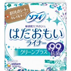 UNICHARM Гигиенические прокладки для женщин ежедневные аромат свежести Sofy 14см 62шт 24
