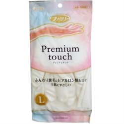 Перчатки ST Family для хозработ Premium touch с гиалуроновой кислотой размер L  белые 1 пара  0