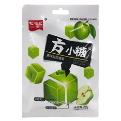 Мармеладные конфеты в форме кубика со вкусом яблока Dufugi, Китай, 26 г