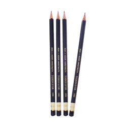 Набор чернографитных карандашей 4 штуки Koh-I-Noor, профессиональных 1900 Н (2474716)