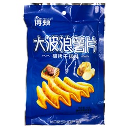 Рифленые чипсы со вкусом барбекю Bodun, Китай, 22 г