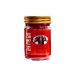 Красный тайский бальзам со слоном 50 гр / Thai Natural Herb red balm 50 g