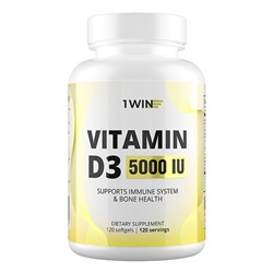 1WIN Витамин D3 5000 ME, 120 капсул