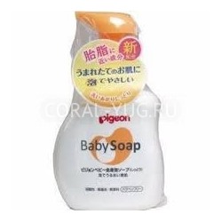 PIGEON Мыло-пенка д/детей "Baby foam Soap" с гиалуроновой кислотой и керамидами пенообраз 500мл/20
