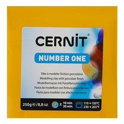 Полимерная глина запекаемая, Cernit Number One, 250 г, жёлтая, №700