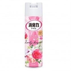 Освежитель воздуха для туалета "SHOSHU RIKI" (аэрозоль для туалета с антибактериальным эффектом «Прекрасный букет») 365 мл / 24