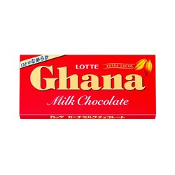 Lotte GHANA Milk Chocolate Молочный шоколад, плитка, 50 гр.