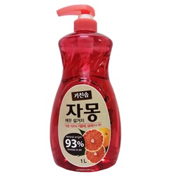 Премиальное антибактериальное средство для мытья посуды, овощей и фруктов в холодной воде "Сочный грейпфрут" Mukunghwa, Корея, 1 л