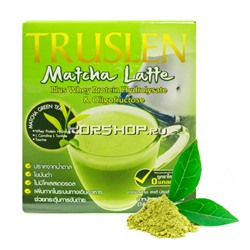 Растворимый напиток Зелёный чай Матча Латте с протеинами Truslen Matcha Latte, Таиланд, 160 г (10 шт. х 16 г) Акция