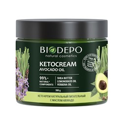 BIODEPO Кето-крем с маслом авокадо питательный, 380 мл