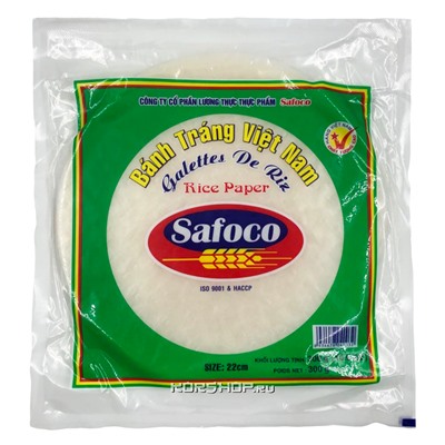 Круглая рисовая бумага Safoco 22 см, Вьетнам, 300 г