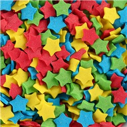 Посыпка цветная фигурная «Радужные звезды»: красная, жёлтая, зелёная, синяя, 50 г.