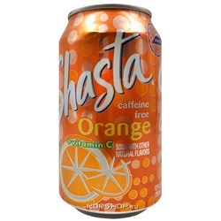 Газированный напиток с апельсиновым вкусом и витамином С без кофеина Shasta Orange, США, 355 мл