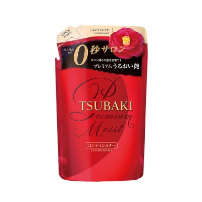SHISEIDO Кондиционер Tsubaki Premium Moist увлажняющий с маслом камелии сменная упаковка 330 мл
