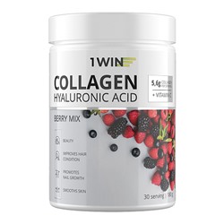 1WIN Коллаген + гиалуроновая кислота со вкусом ягод, 180 г