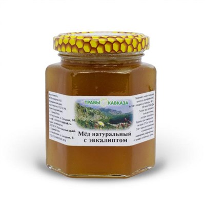 Мед натуральный с эвкалиптом, 350 г