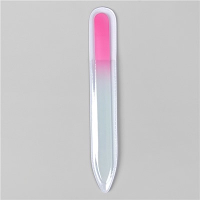 Пилка стеклянная для ногтей «Градиент», 14 см, цвет МИКС