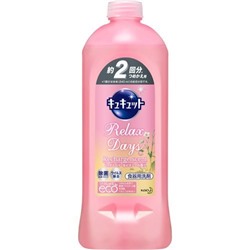 KAO Kyukyutto Relax Days Recharge scent средство для мытья посуды, аромат ягод и пиона, бут 385 мл