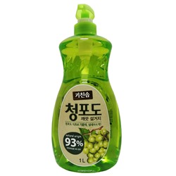 Премиальное дезодорирующее средство для мытья посуды, овощей и фруктов в холодной воде "Зеленый виноград" Mukunghwa, Корея, 1 л