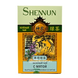 Зеленый чай с мятой Shennun, Китай, 100 г