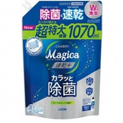 Средство для мытья посуды "Charmy Magica+" (концентрированное, с ароматом цитруса и мяты) 1070 мл, сменная упаковка с крышкой / 6