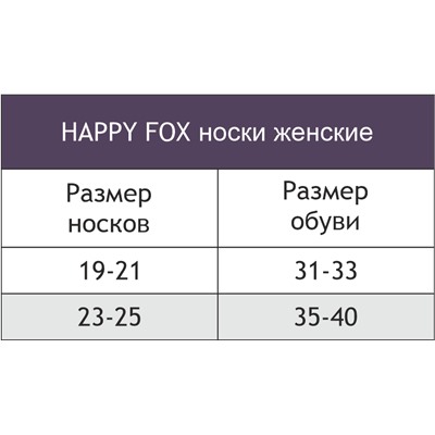 Happy Fox, Однотонные высокие носки