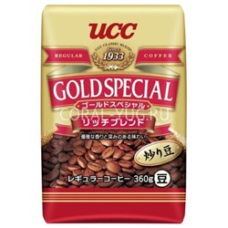 UCC Gold Special Кофе "Рич бленд" обжаренный, в зернах, МУ, 360г