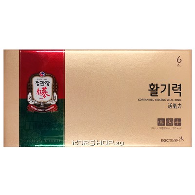 Тонизирующий напиток "Хон сам ди бон" из корня красного корейского женьшеня (10 шт.), Корея, 200 мл