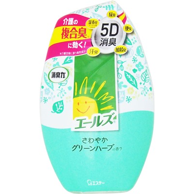 ST Shoushuuriki Ароматизатор для помещений жидкий дезодор. с лимонной кислотой аромат зелени 400мл