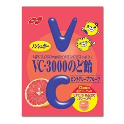 NOBEL VC-3000 леденцы для горла с витамином С со вкусом розового грейпфрута 90 гр