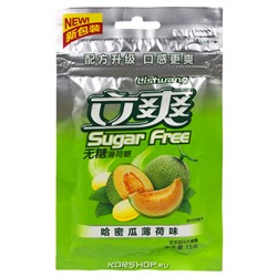 Конфеты со вкусом дыни и мяты Sugar Free, Китай, 15 г