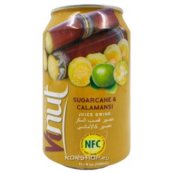Безалкогольный сокосодержащий напиток со вкусом сахарного тростника и каламондина Vinut, Вьетнам, 330 мл