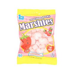 Мягкий зефир-маршмеллоу "Клубника" Marshies от Markenburg 80 гр / Markenburg Marshies Marshmallows Strawberry 80g