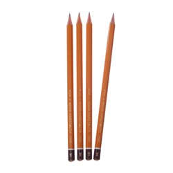 Набор профессиональных чернографитных карандашей 4 штуки Koh-I-Noor 1500 5Н, лакированный корпус (3098861)