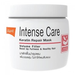 Маска кератиновая  для восстановления и утолщения волос -LOLANE INTENSE CARE KERATIN REPAIR MASK VOLUME FILLER 200G