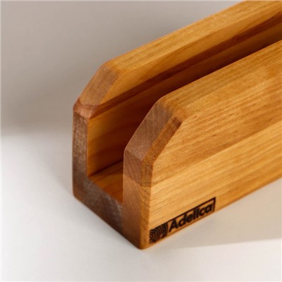 Салфетница деревянная Adelica «ЛЮКС», 14×7×6 см, пропитано маслом, берёза