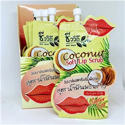 Кокосовый скраб для губ на основе сахара 10 г Bio Way Coconut Soft Lip Scrub 10 g