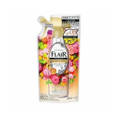 KAO Flair Floral Harmony Кондиционер-спрей для глажки белья, цветочный аромат, сменная упаковка 240 мл