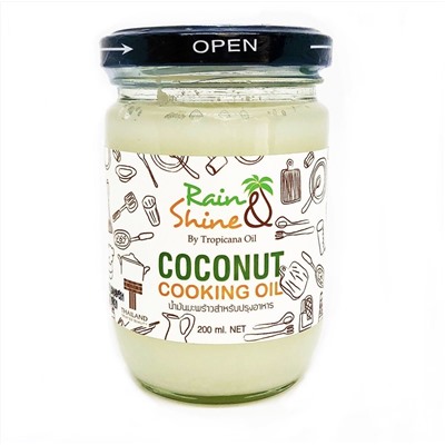 Рафинированное кокосовое масло для приготовления пищи Coconut Cooking Oil Rain&Shine 200 ml