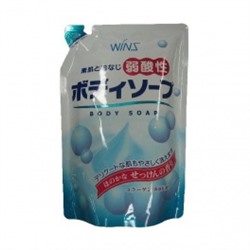 Смягчающее крем-мыло для тела с коллагеном и лауриновой кислотой "Wins Mild Acidity Body Soap" аромат мыла 400 мл (мягкая упаковка) / 20