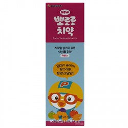 Фруктовая детская зубная паста Pororo, Корея, 90 г Акция