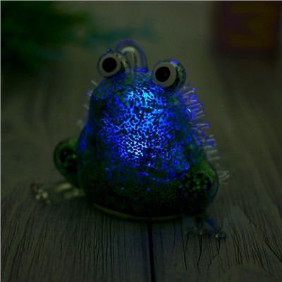 Мялка световая «Лягушка», с блёстками, цвета МИКС
