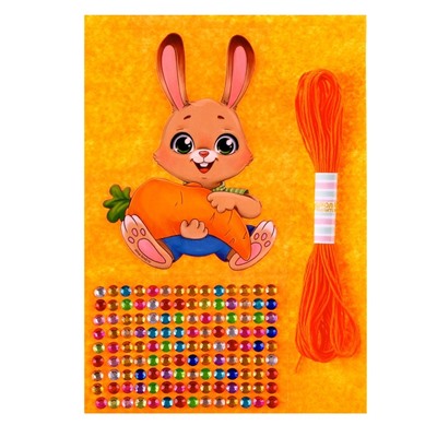 Набор для создания игрушки из фетра с термонаклейкой «Зайка с морковкой»‎