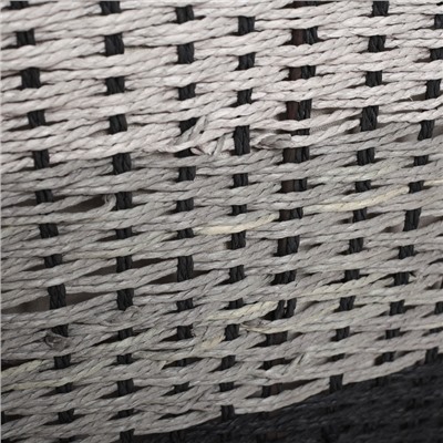 Корзина универсальная плетёная с крышкой, 38×30×48 см, цвет серо-чёрный