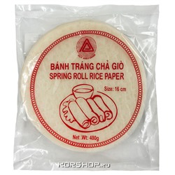 Круглая рисовая бумага для спринг-роллов 16 см Duy Anh, Вьетнам, 400 г