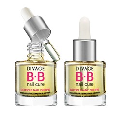 Масло для кутикулы и ногтей питающее Divage BB Nail Cure Cuticle Nail Drops, 6 мл